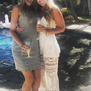 White jumpsuit pants romper